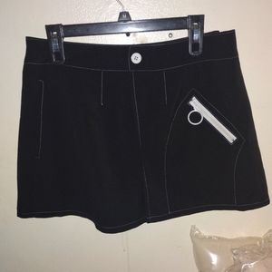 UNIF Black with White Stitching Mini Skirt Women's Large❗Last Chance To Buy‼️